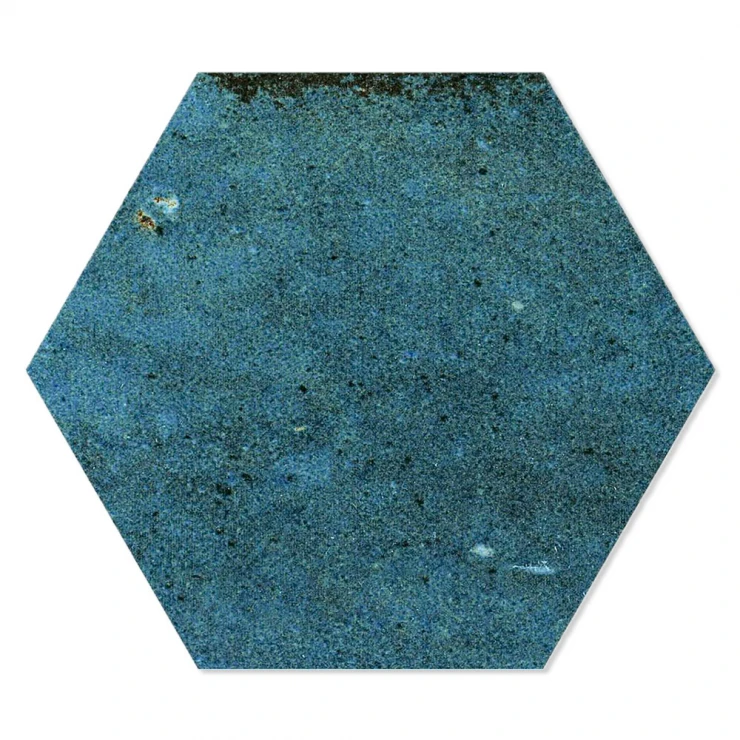 Hexagon Kakel Jord Blå Blank 10x12 cm-1