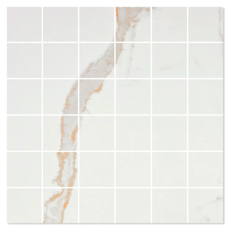 Marmor Mosaik Klinker Serenity Vit Polerad 30x30 (5x5) cm-0