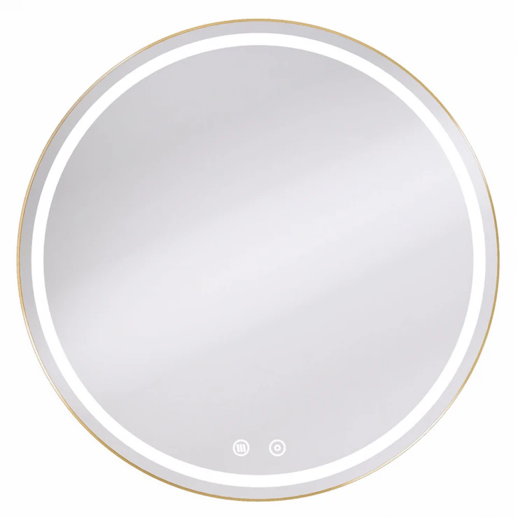 Spegel Arctic med LED Belysning 80 cm Guld, Antifog, LED Sensor-0
