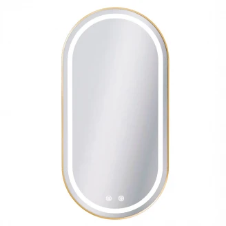 Spegel Arctic med LED Belysning 45x90 cm Guld, Antifog, LED Sensor