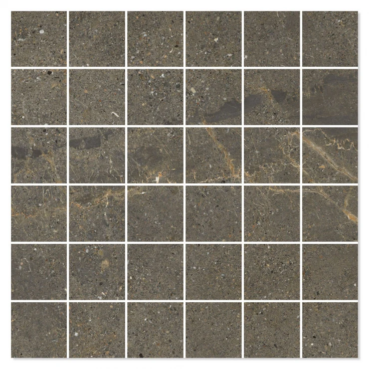 Mosaik Klinker Stonecraft Mörkgrå Matt 30x30 (5x5) cm-0