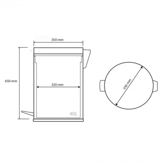 Pedalhink 40 l Hygio Krom Blank-2