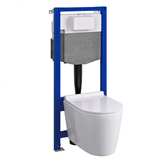 Badrumspaket Toalett Mila Blank med WC-fixtur