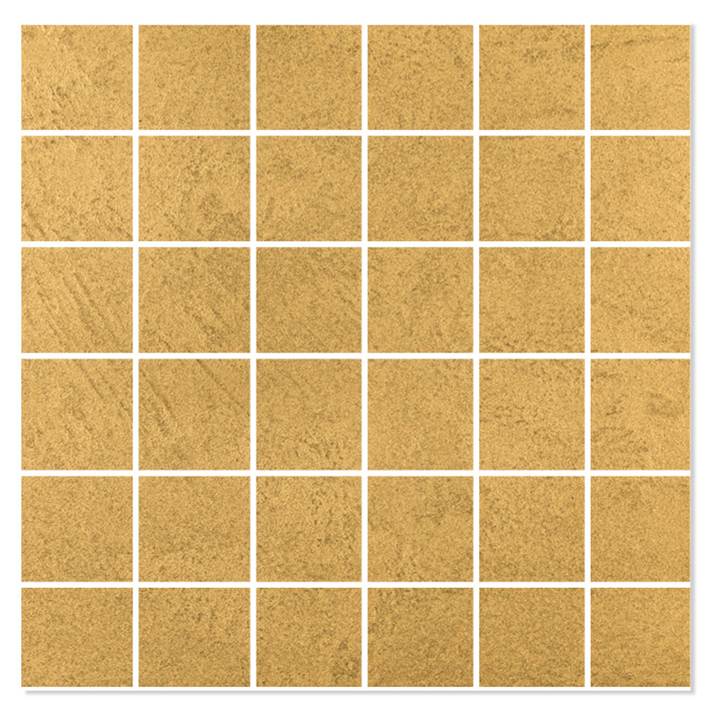 Mosaik Klinker Elite Concrete Guld Matt 30x30 (5x5) cm