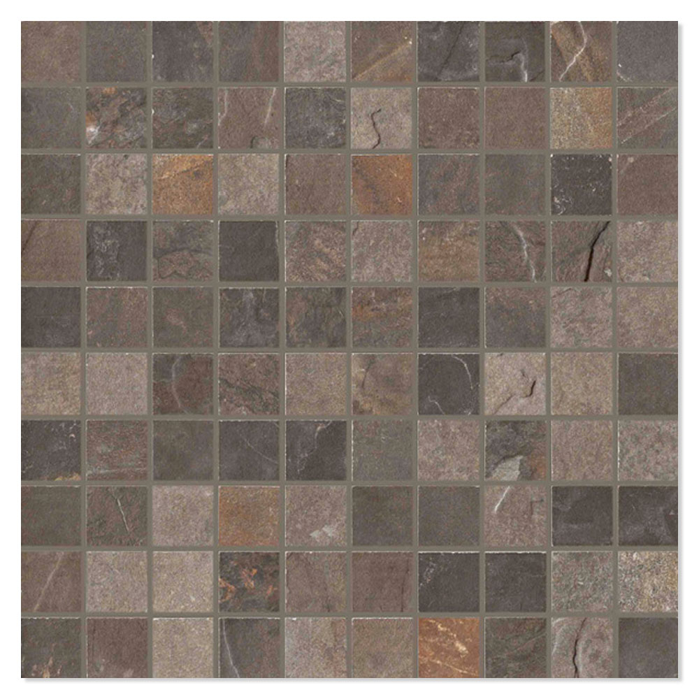 Unicomstarker Mosaik Klinker Natural Slate Multicolor Matt 31x31 (3x3) cm