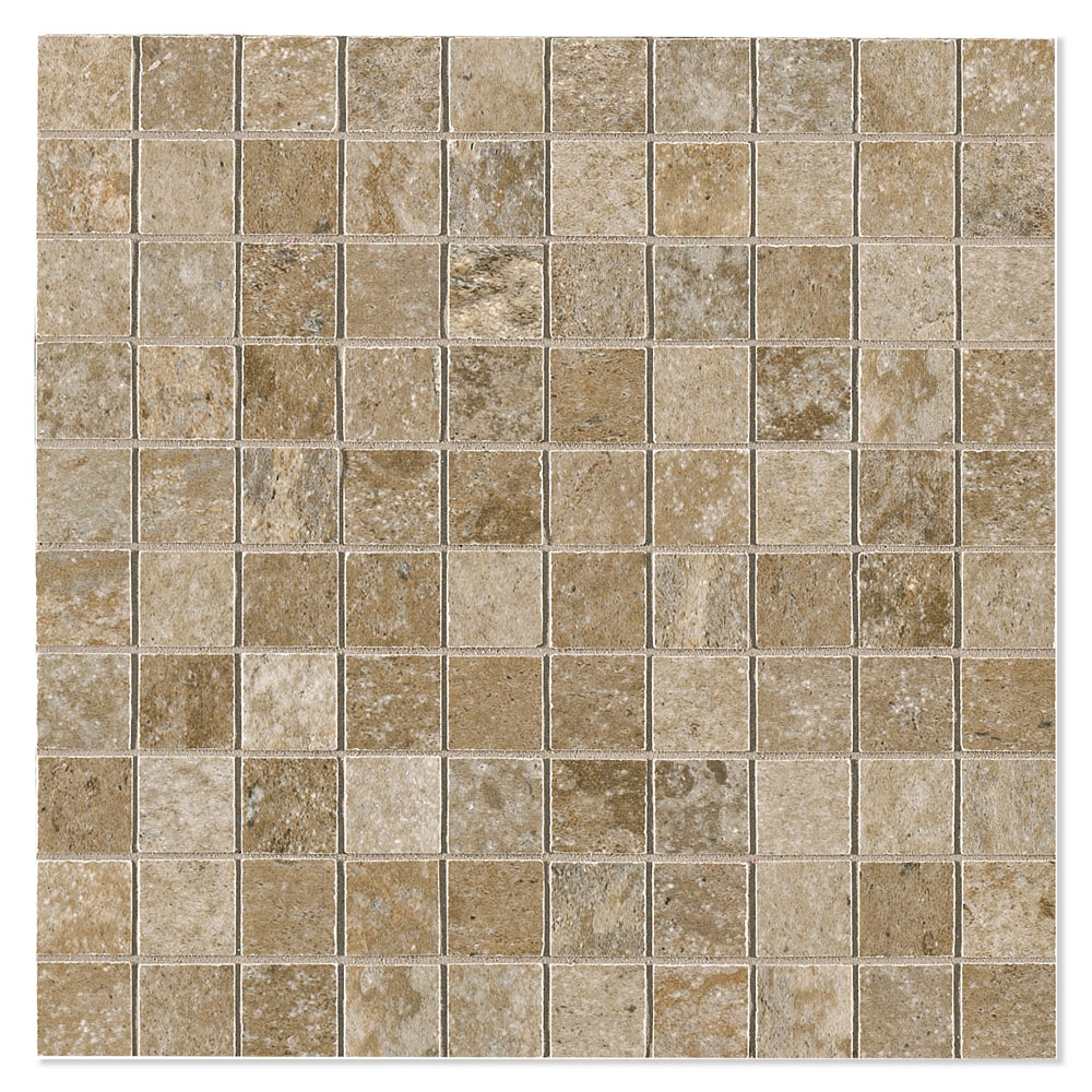 Unicomstarker Mosaik Klinker Dordogne Biscuit Matt 30x30 (3x3) cm