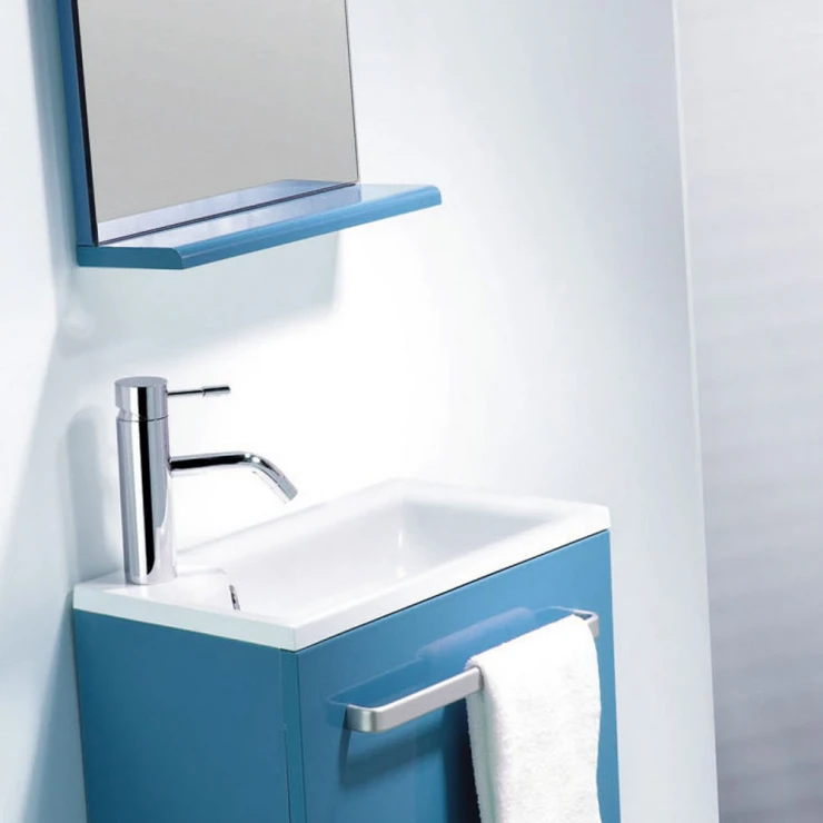 Bathco Tvättställsskåp Complements Niza Blå med Tvättställ & Speglar-0