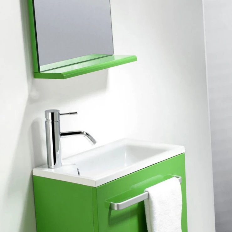 Bathco Tvättställsskåp Complements Niza Grön med Tvättställ & Speglar-0