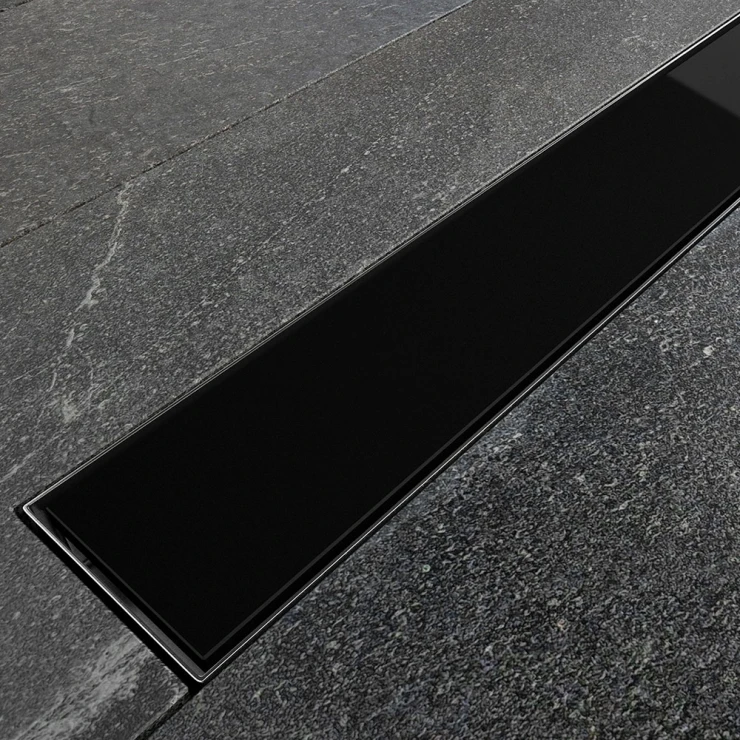 Dusch Avlopp Flowline Black 60 cm Svart Blank-0