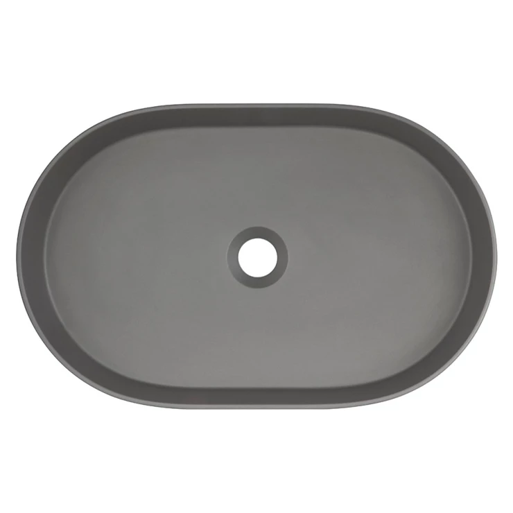Tvättställ Oval Silia Antracit Metallic Matt 55x35 cm-1