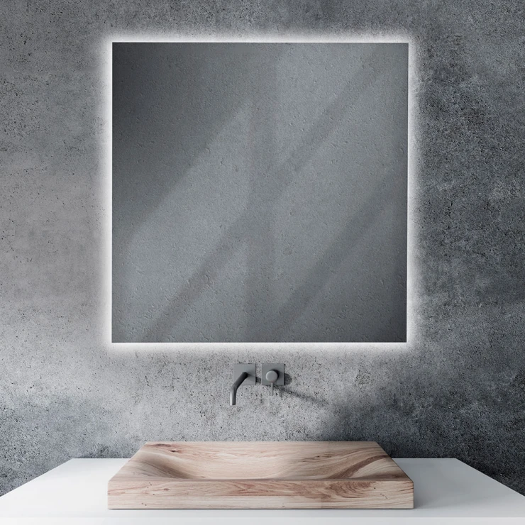 Spegel Clarity med Backlit 80x80 cm-0