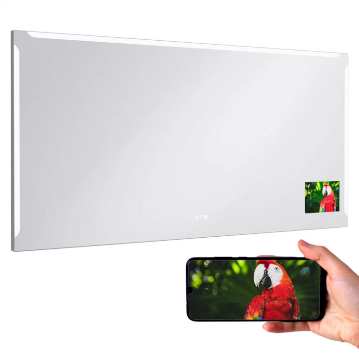 Spegel Ny Vision 160x80 cm Krom, Screen, Antifog, LED Sensor-1