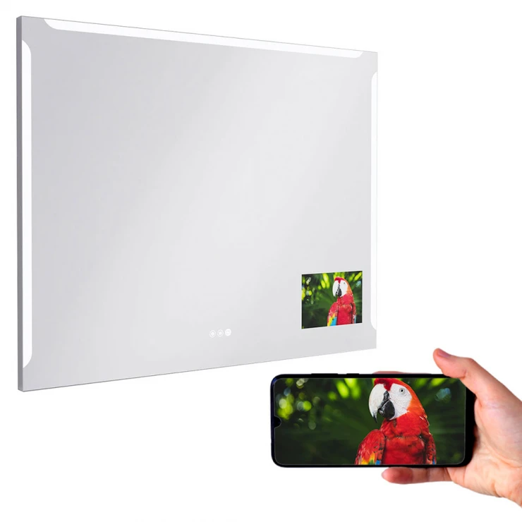 Spegel Ny Vision 100x80 cm Krom, Screen, Antifog, LED Sensor-1