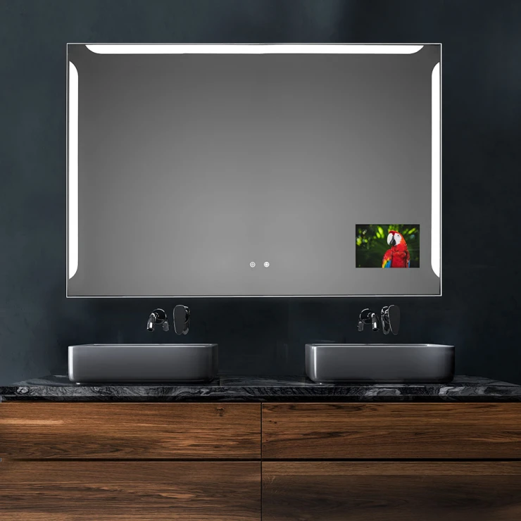 Spegel Ny Vision 120x80 cm Krom, Screen, Antifog, LED Sensor-0
