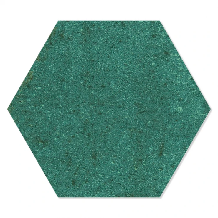 Hexagon Klinker Jord Grön Matt 10x12 cm-0