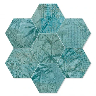 Dune Hexagon Klinker Magnet Tropic Mint Matt 15x17 cm-2