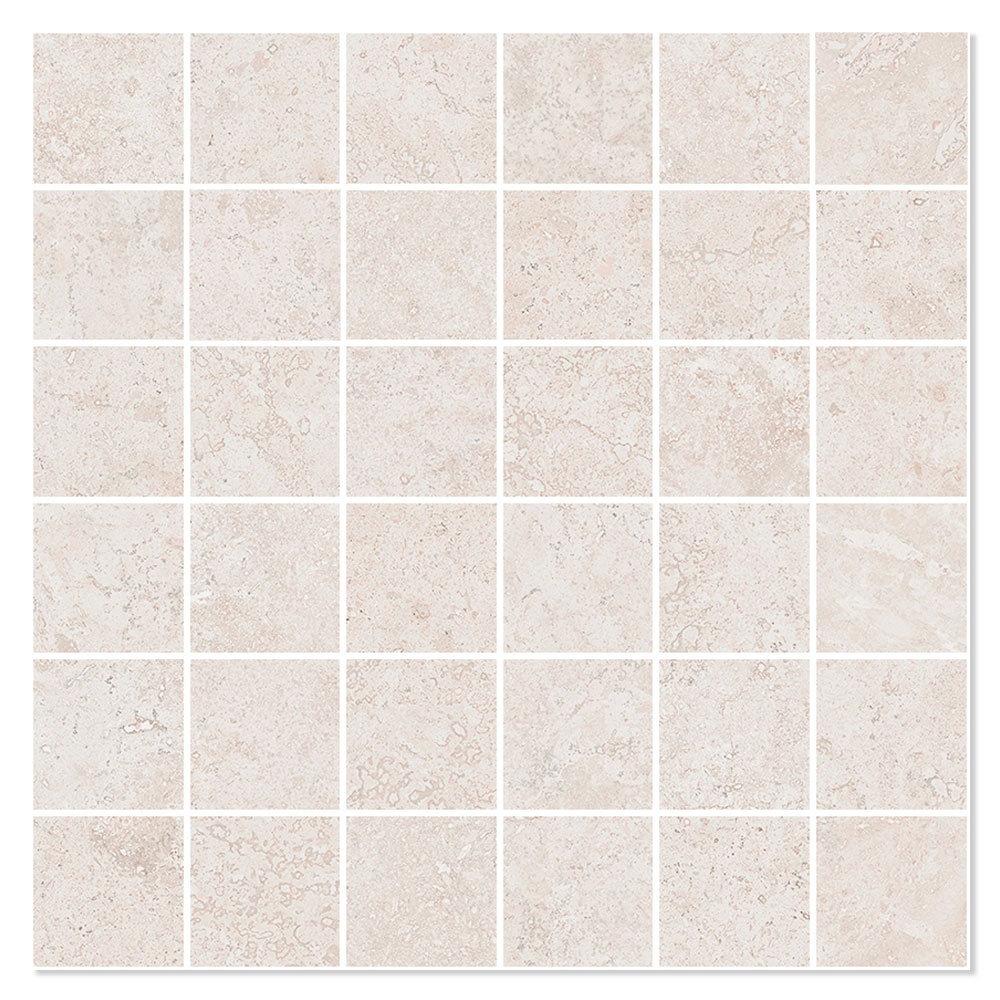 Mosaik Klinker Pienza Ivory Matt 30x30 (5x5) cm