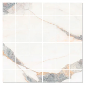 Mosaik Klinker Luminus Marmor Vit Polerad 30x30 (5x5) cm