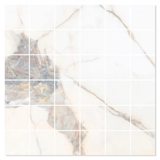 Mosaik Klinker Luminus Marmor Vit Matt 30x30 (5x5) cm-2