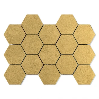 Hexagon Klinker Elite Concrete Guld Matt 23x33 cm-2