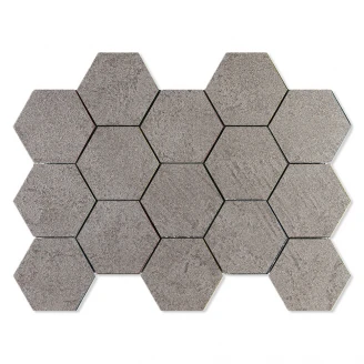 Hexagon Klinker Elite Concrete Grå Matt 23x33 cm