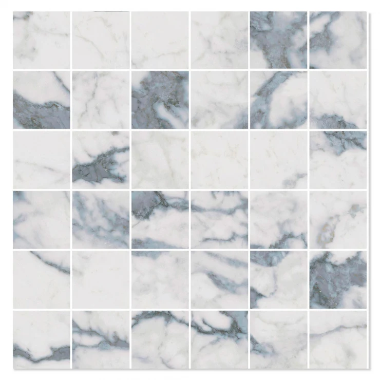 Marmor Mosaik Klinker Paradigm White Relief 30x30 (5x5) cm-0