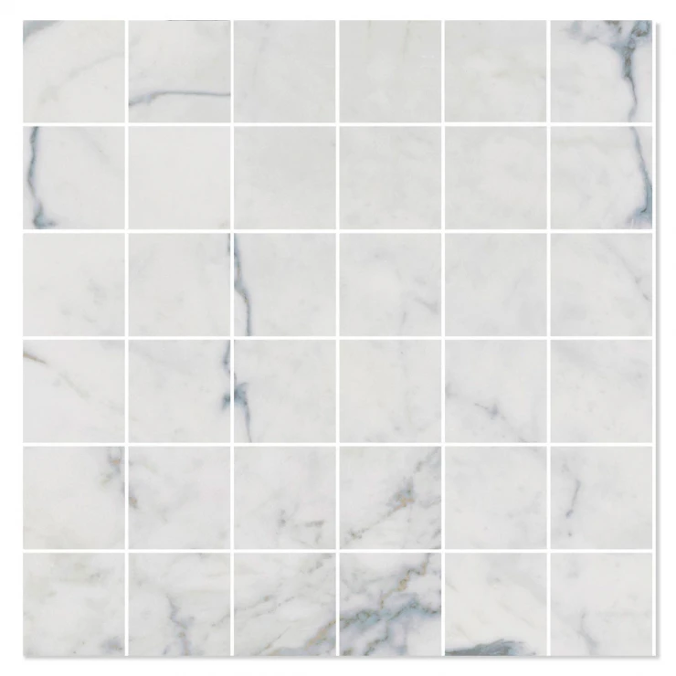 Marmor Mosaik Klinker Paradigm White Matt 30x30 (5x5) cm-0