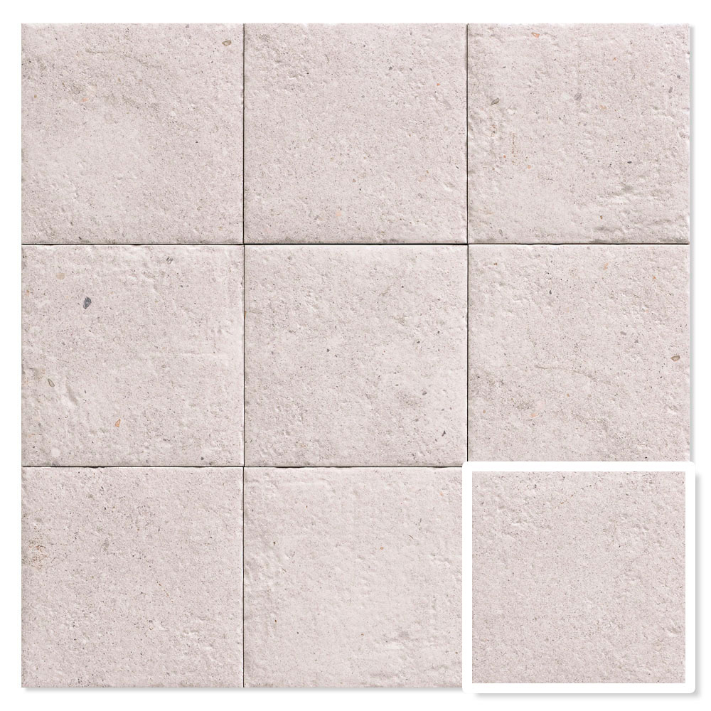 Mainzu Klinker Stanza White Stone Matt 20x20 cm