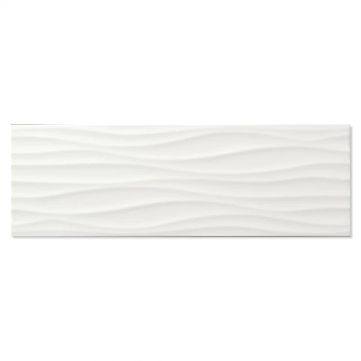 Kakel Blanco Wave Vit Blank-Relief 25x75 cm-0
