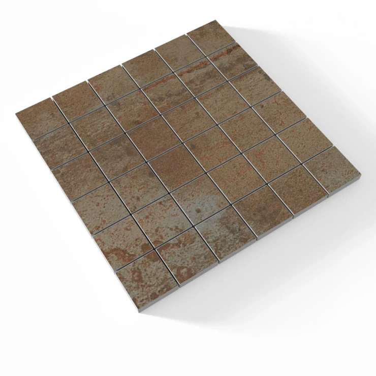 Mosaik Klinker Metalo Brun Matt 30x30 (5x5) cm-0