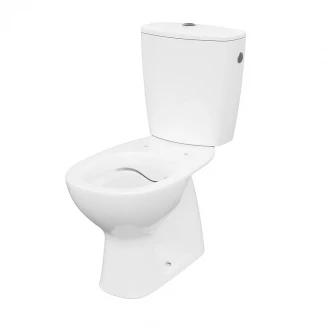 Toalett Enkla Prima Vit Blank med Toalettsits i Polypropen-2
