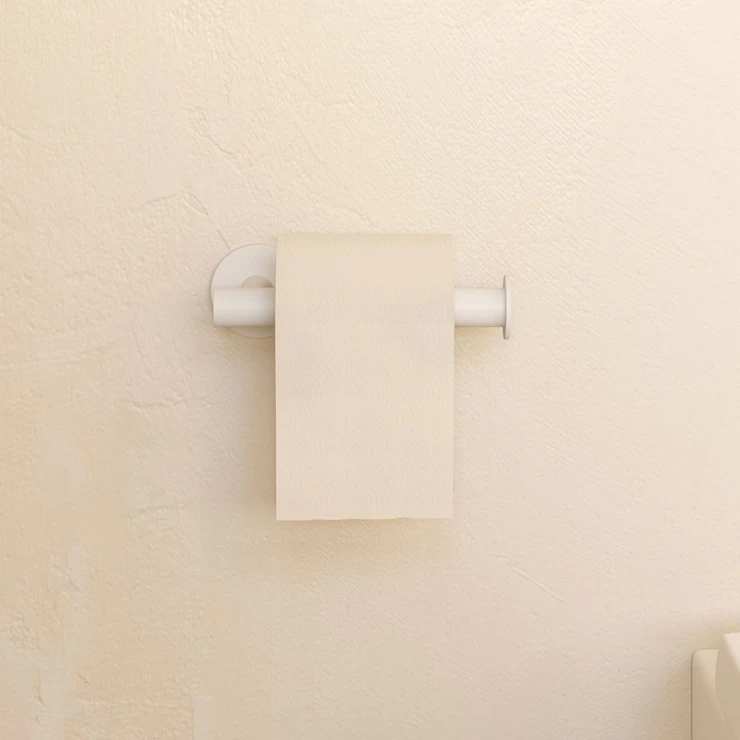 Toalettpappershållare utan Lock Issano Vit Matt-1