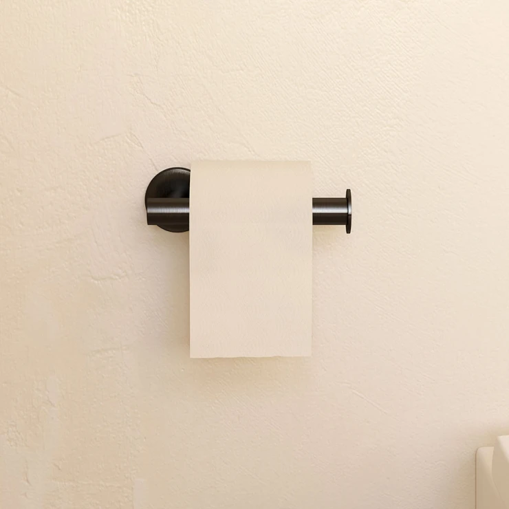 Toalettpappershållare utan Lock Issano Svart Matt PVD-0