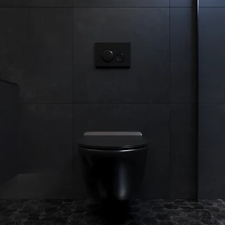 Badrumspaket Toalett Fjord Svart Matt med WC-fixtur-2