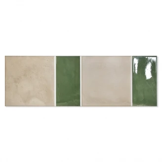 Klinker Prato Beige Grön Matt-Blank 15x45 cm