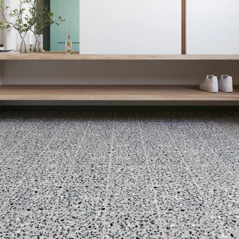 Klinker Retro IT Terrazzo Ljusgrå Matt 20x20 cm