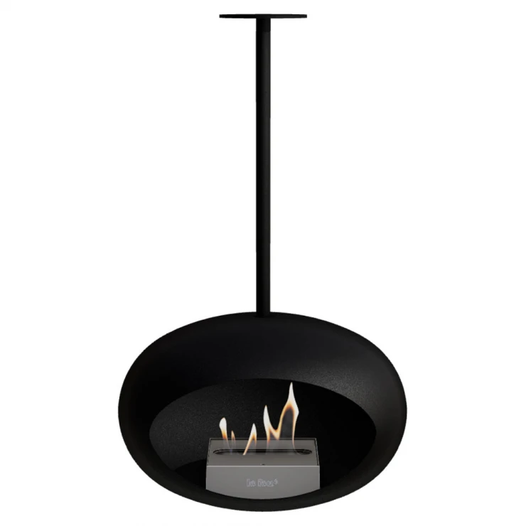 Le Feu Bietanol Kamin Sky Svart Matt med Stativ Svart Matt 120 cm-1