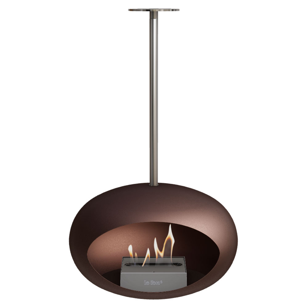 Le Feu Bietanol Kamin Sky Mocca Matt med Stativ Krom Blank 100 cm