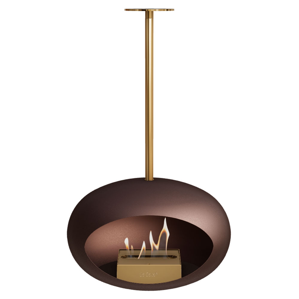 Le Feu Bietanol Kamin Sky Mocca Matt med Stativ Rose Guld 100 cm