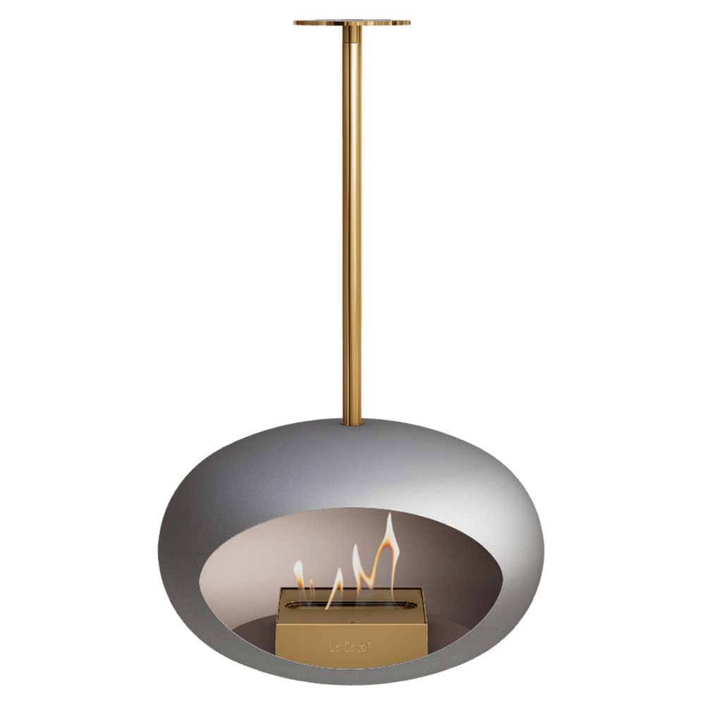 Le Feu Bietanol Kamin Sky Nickel Matt med Stativ Rose Guld 50 cm