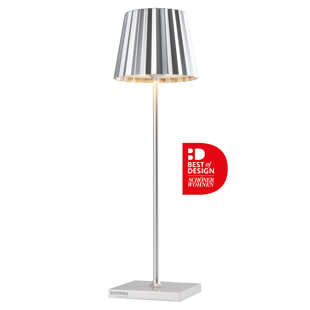 Sompex Utomhus Bordslampa Troll 2.0 Silver Matt