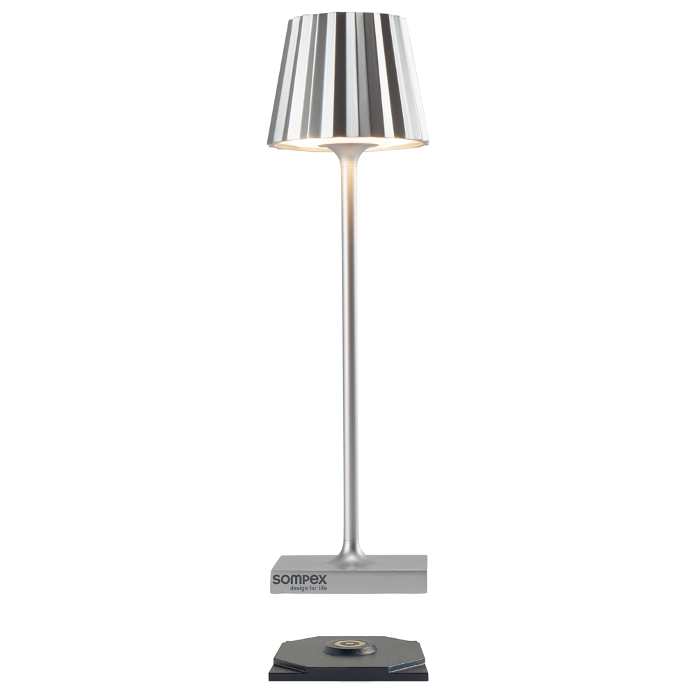 Sompex Utomhus Bordslampa Troll Nano Silver Matt