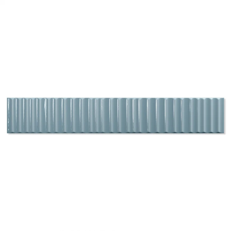 Kakel Petal Blå Blank-Relief 5x30 cm-0