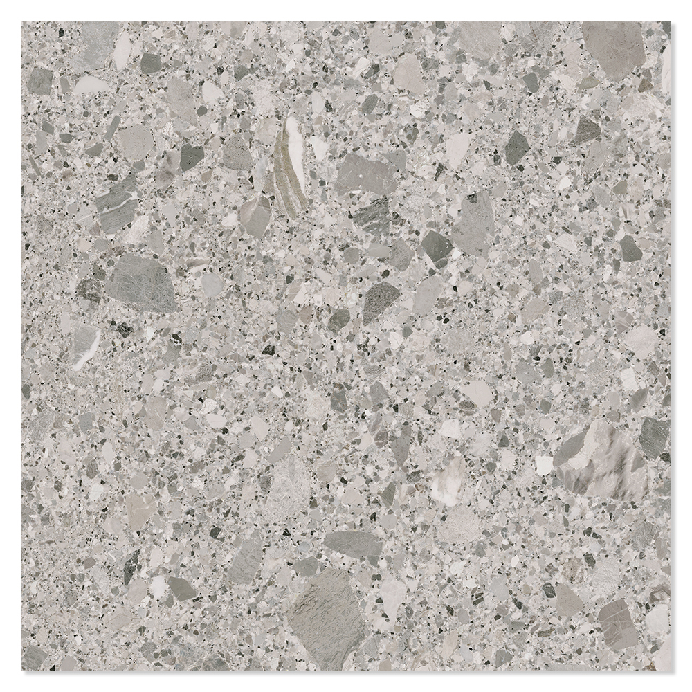 Klinker Terrazzo Premio Grå Matt 120x120 cm