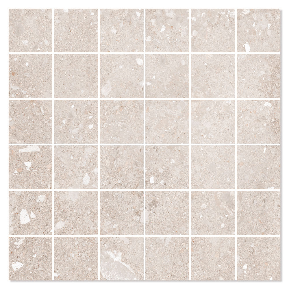 Mosaik Klinker Saltsjö Beige Matt 30x30 (5x5) cm