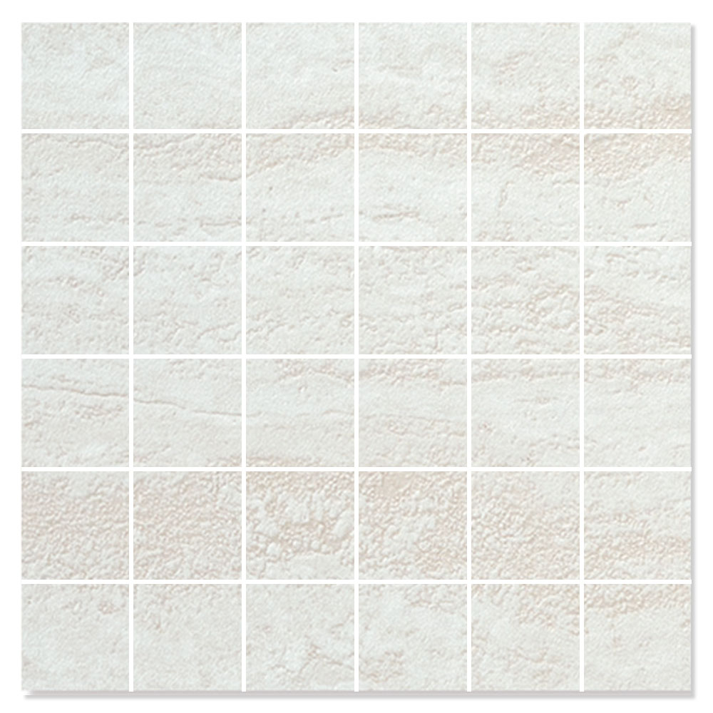 Mosaik Klinker Cinara Vit Satin 30x30 (5x5) cm