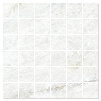 Marmor Mosaik Klinker Vitality Vit Polerad 30x30 (5x5) cm-2