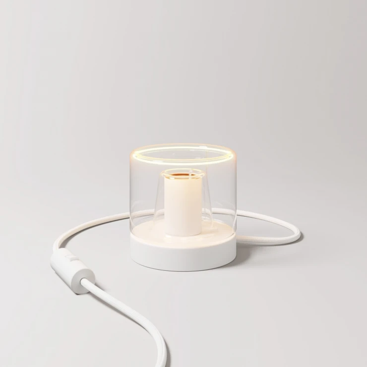 Creative Cables Bordslampa med Glödlampa Ghost Vit Matt-1