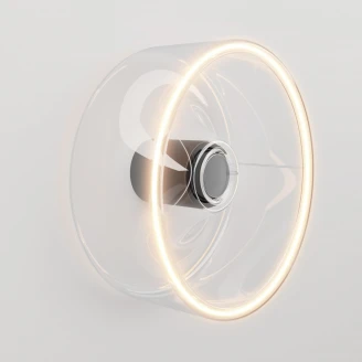 Creative Cables Vägglampa med Transpaerent Glödlampa Ghost Svart Matt