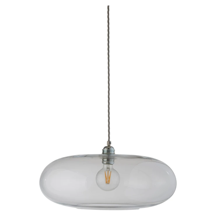 Ebb & Flow Hängande Lampa XL Horizon Transparent, Silver Blank-0